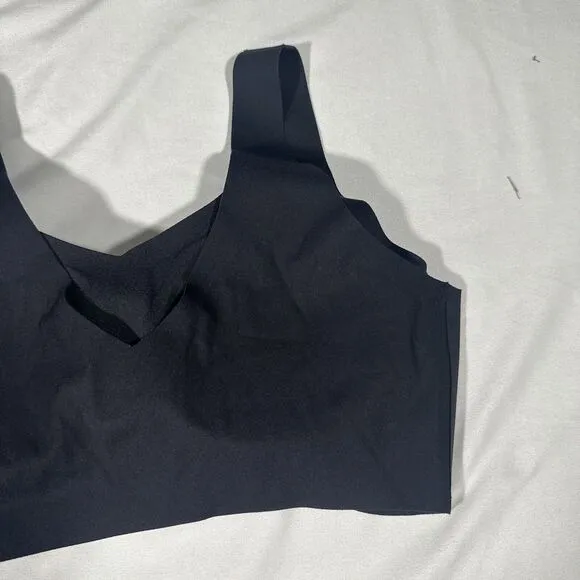 NWT $64 HoneyLove [ Medium ] LiftWear V neck Bra‎ in Vamp Black #6342