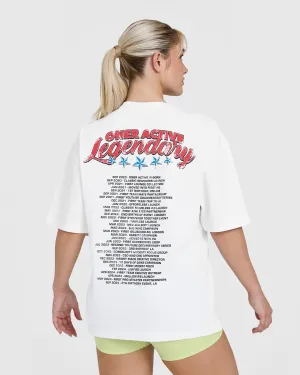 OA Tour Graphic Washed T-Shirt | White