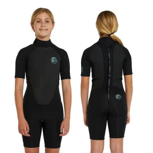 O'NEILL GIRLS BAHIA BACK ZIP SPRING SUIT BLACK