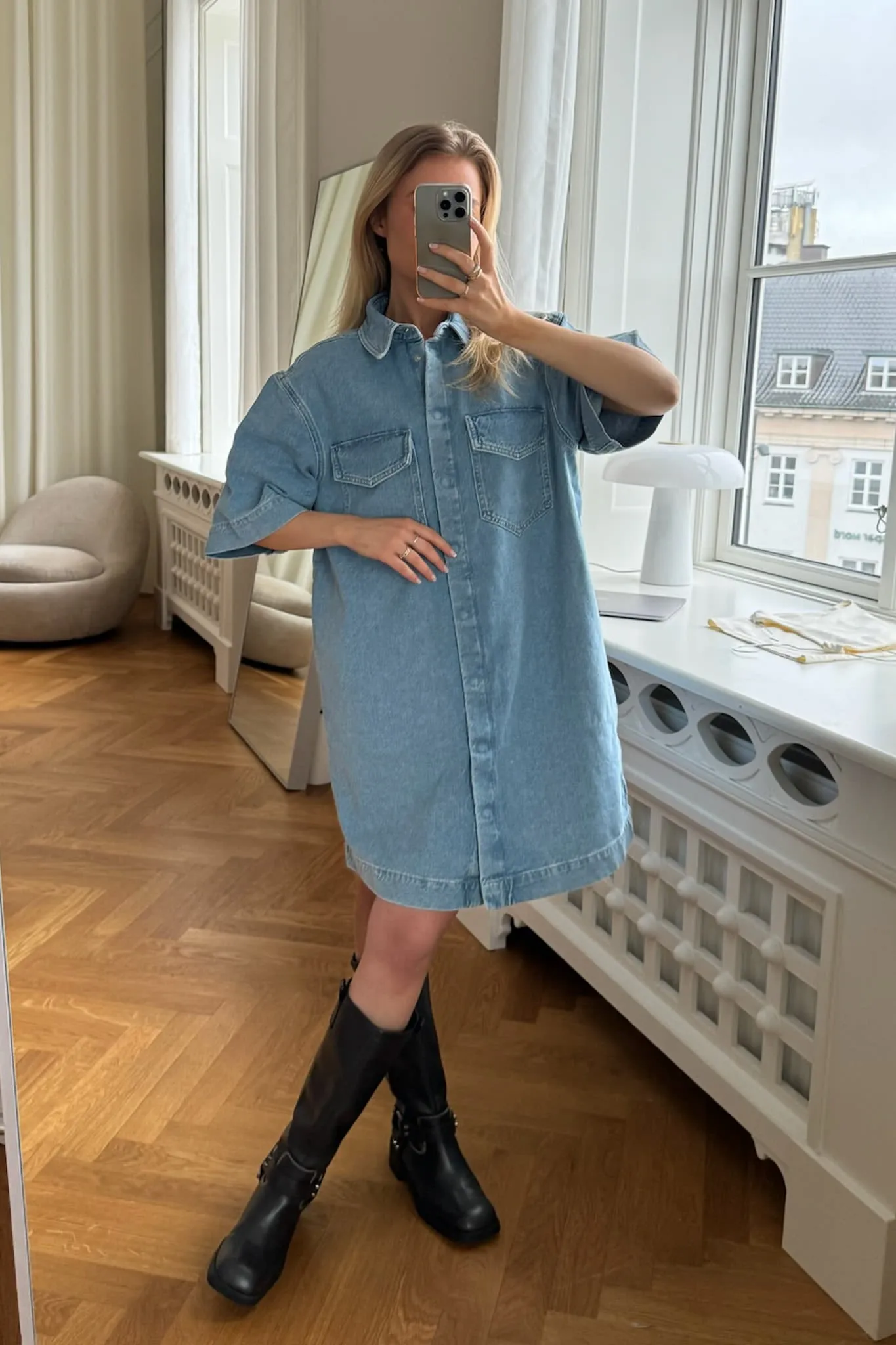 ONLSophie Kjole - Lyseblå Denim