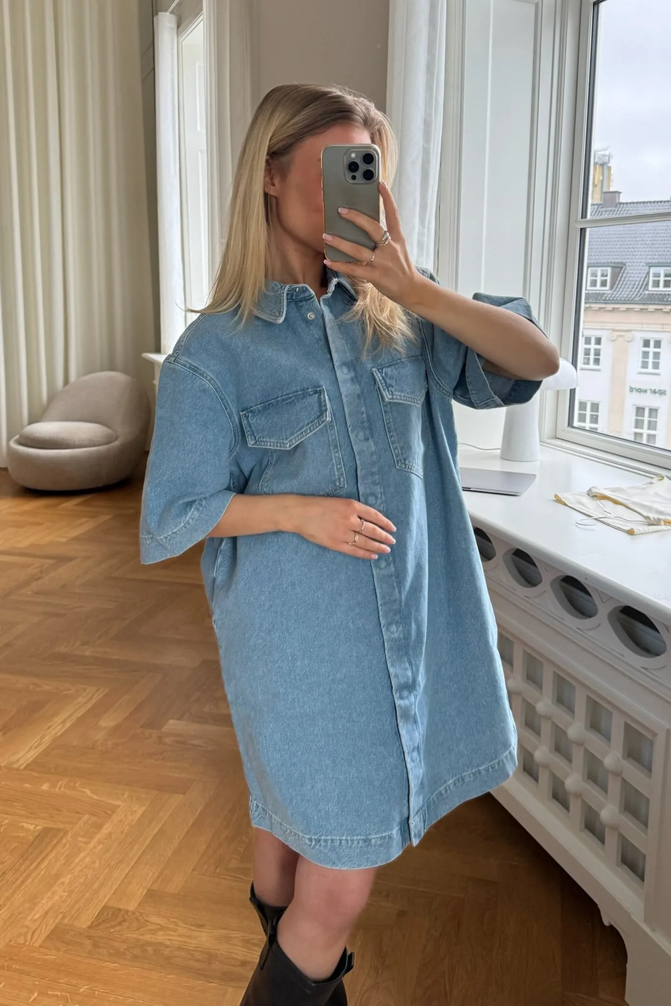 ONLSophie Kjole - Lyseblå Denim