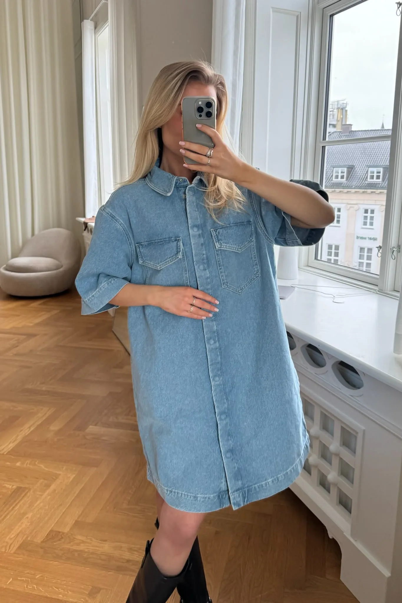 ONLSophie Kjole - Lyseblå Denim