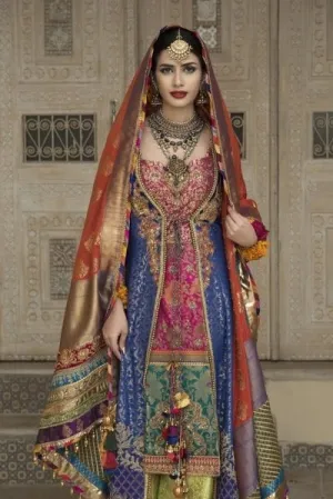 Pakistani Bridal Angrakha Lehnga for Wedding #N7107