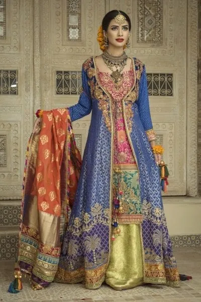 Pakistani Bridal Angrakha Lehnga for Wedding #N7107