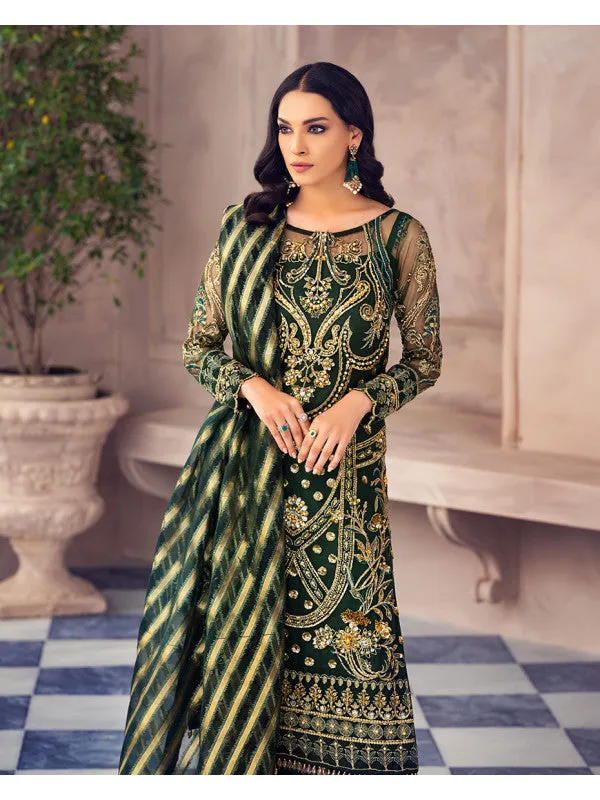 Pakistani Casual Dress for Party in Green Color #BB116