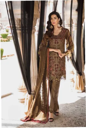 Pakistani Dull Bronze Colour Chiffon Festive Wear 2019 # C1941