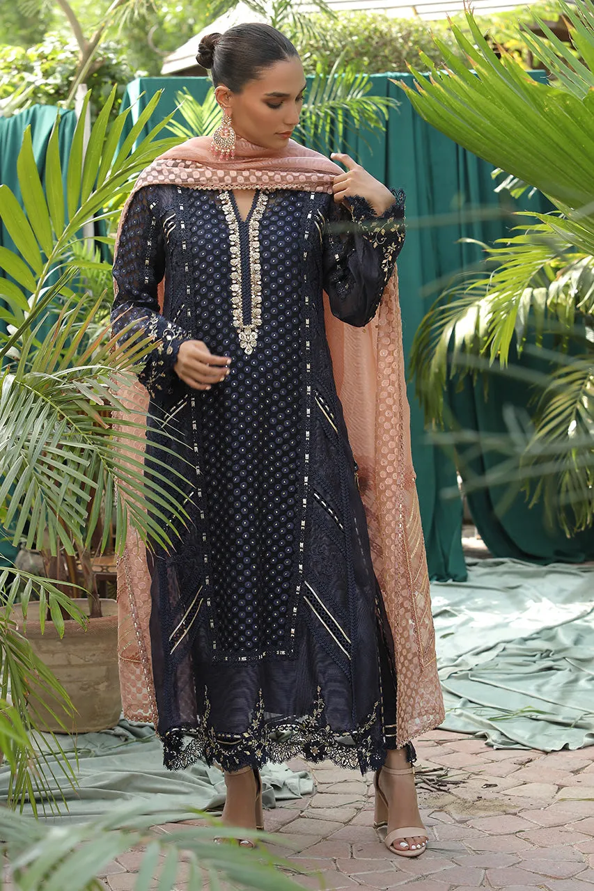 Pakistani Embroidered Black Kameez Salwar Party Dress