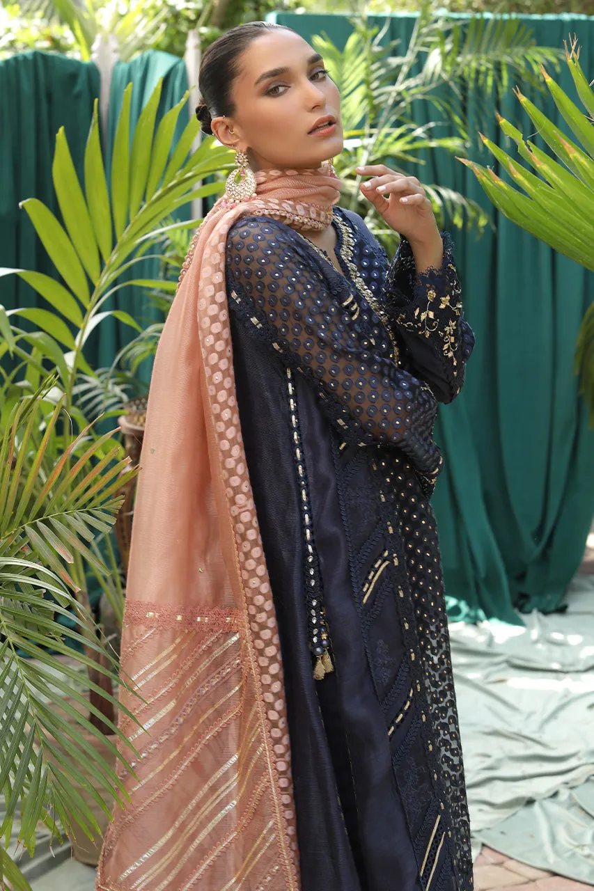 Pakistani Embroidered Black Kameez Salwar Party Dress