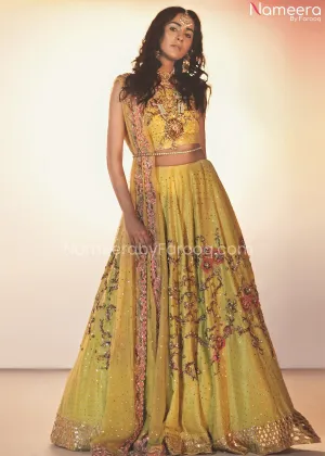 Pakistani Mehndi Ghagra Choli with Embroidery #BB271