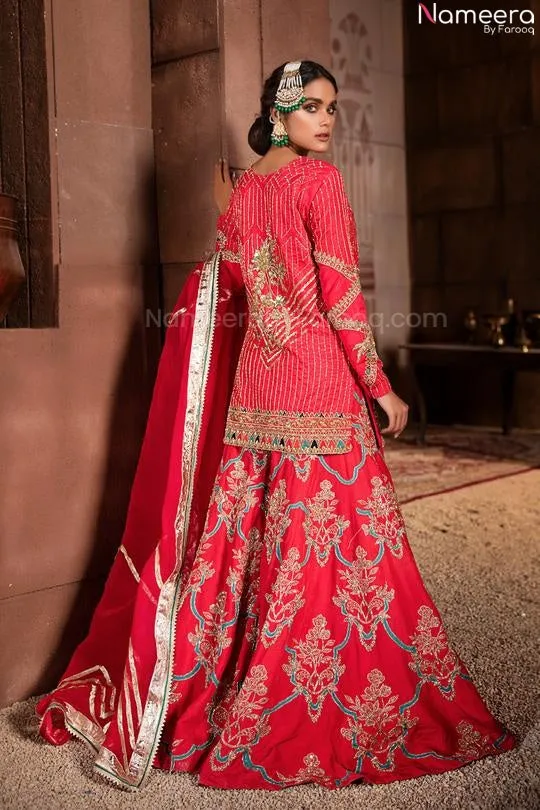 Pakistani Pink Lehenga Designs for Wedding Wear #PN825