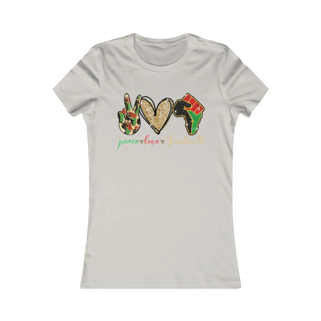Peace Love Juneteenth Women's Favorite Tee T-shirt