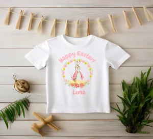 Personalised Pink Easter Bunny T-shirt