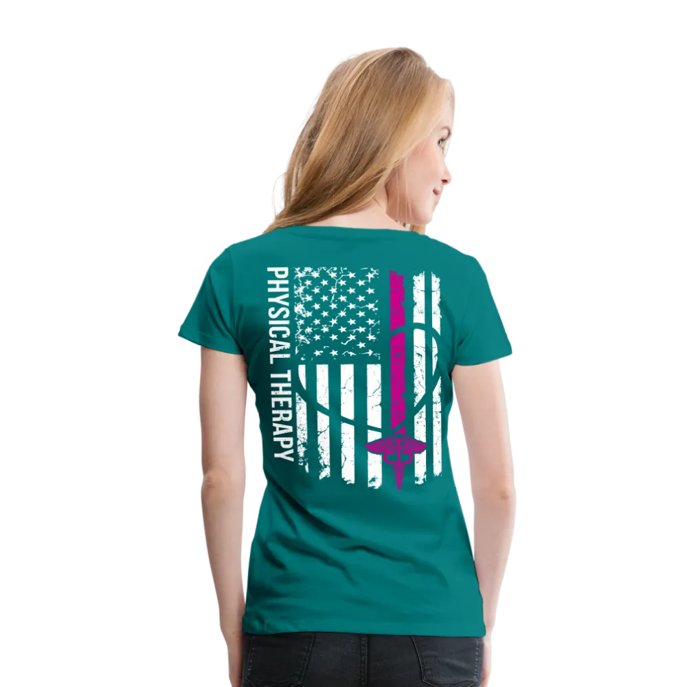 physical therapy Nurse Flag Women’s Premium T-Shirt