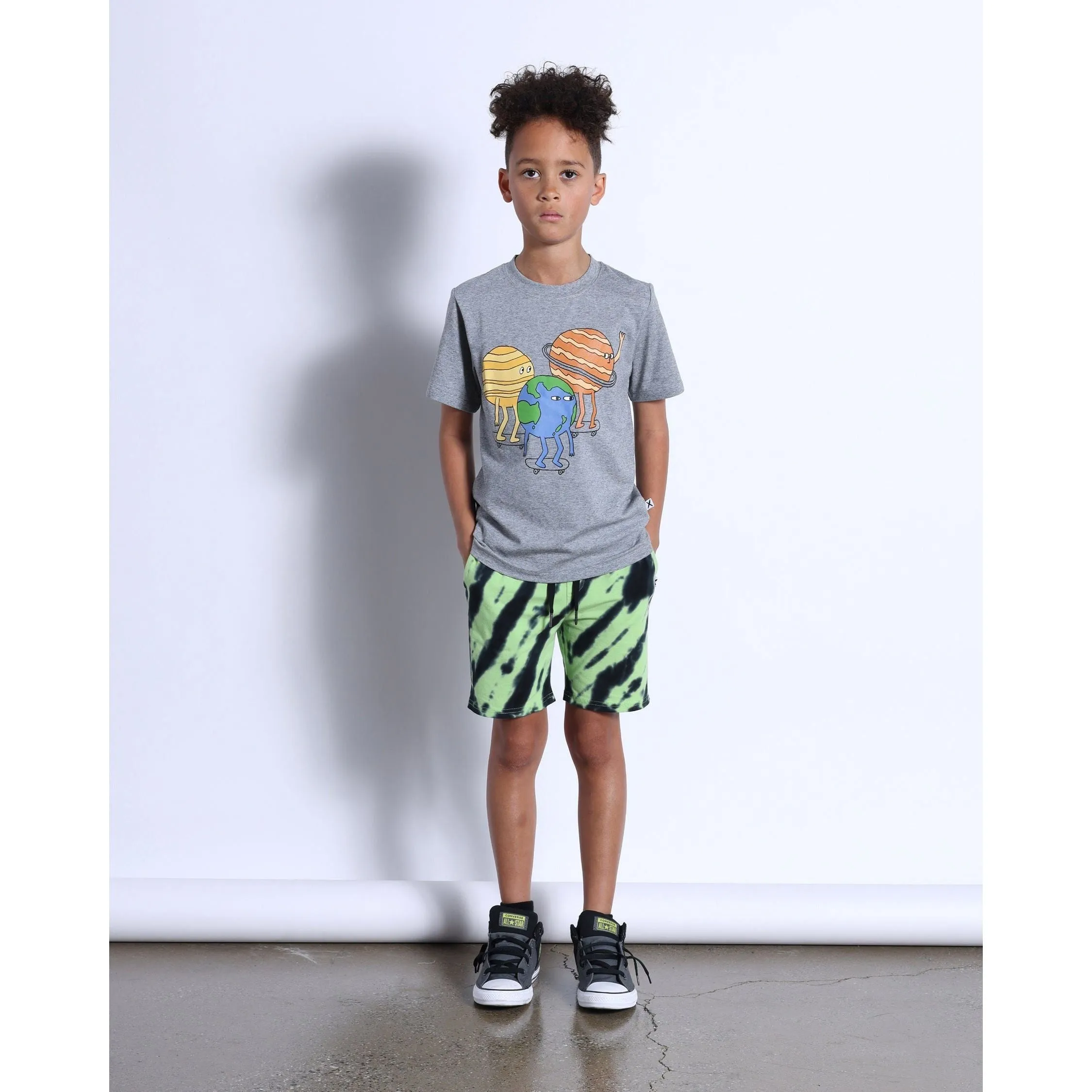 Planet Skaters Tee- Grey Motley