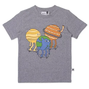 Planet Skaters Tee- Grey Motley