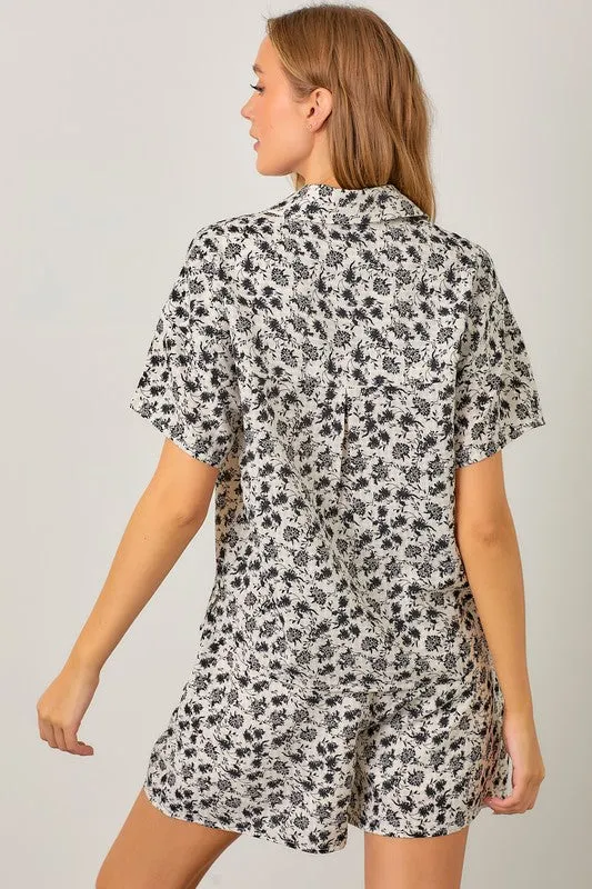 PLUS Printed Shirt and Short Set