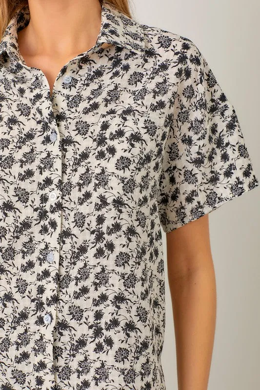 PLUS Printed Shirt and Short Set