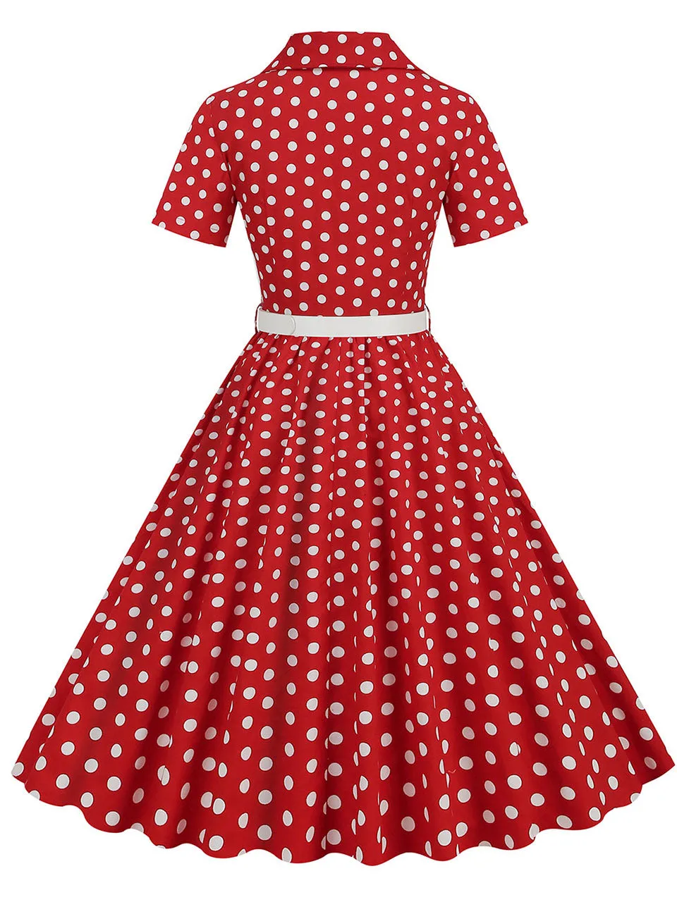 Polka Dots 1950S Vintage Shirt Swing Dress
