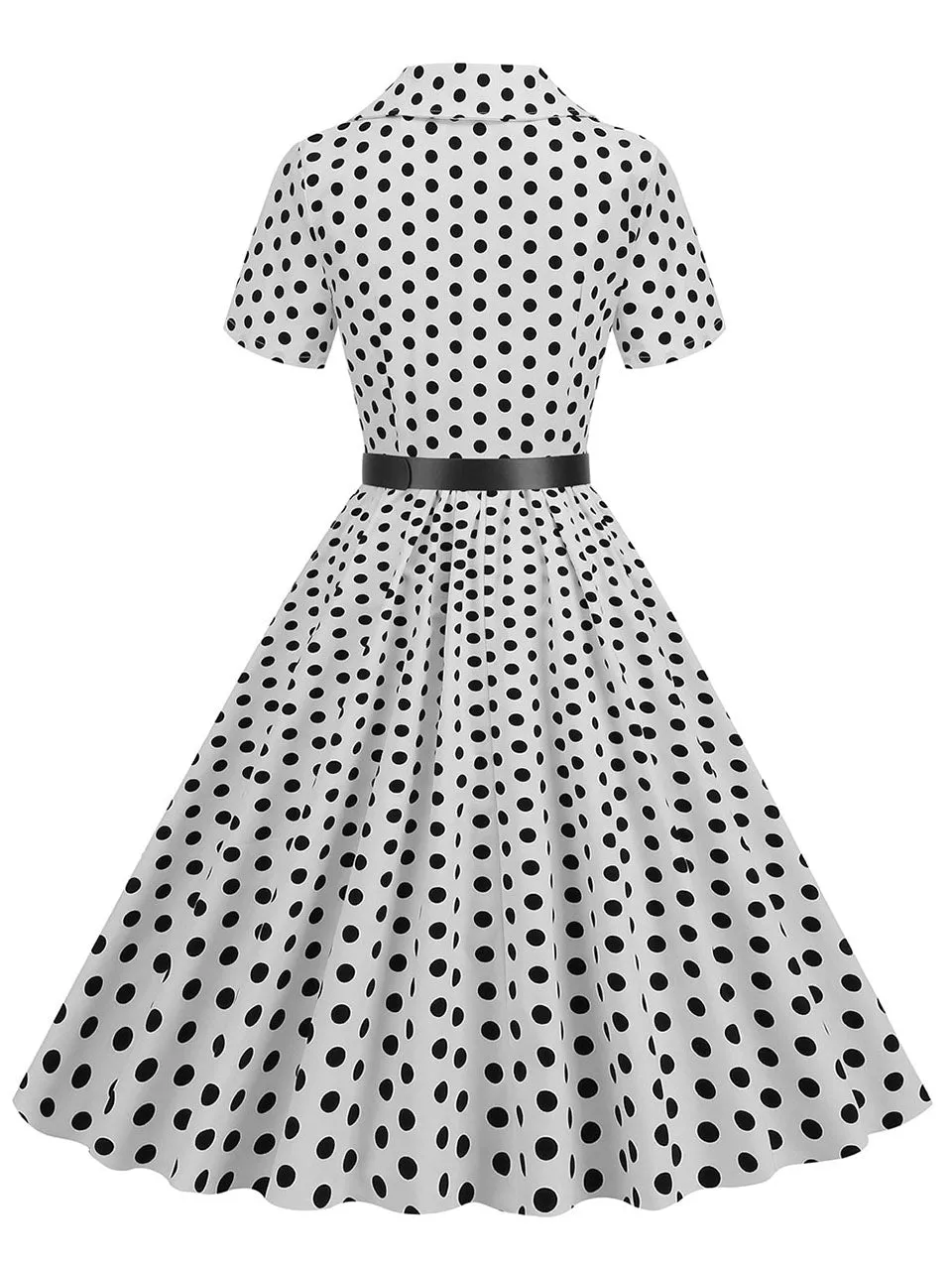 Polka Dots 1950S Vintage Shirt Swing Dress