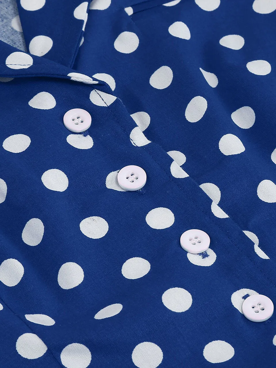 Polka Dots 1950S Vintage Shirt Swing Dress