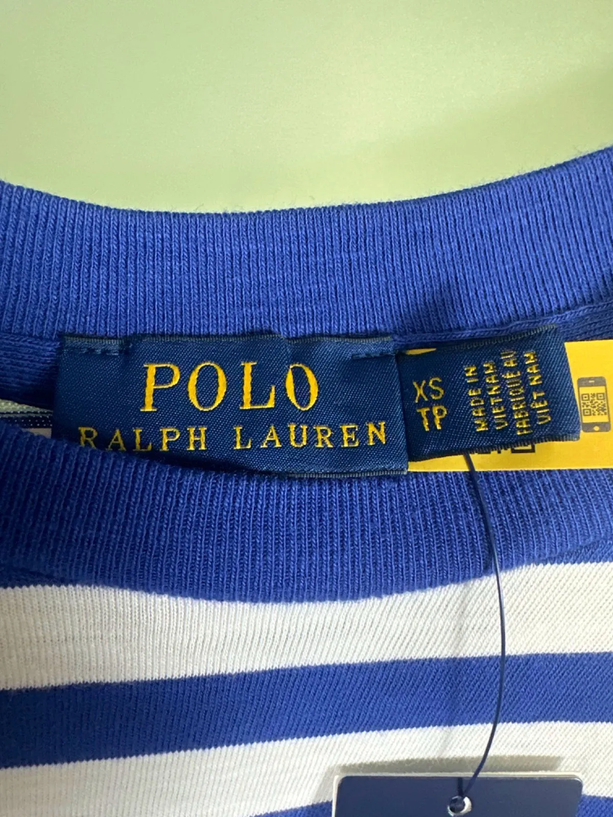 Polo Ralph Lauren Blue Striped Embroidered Polo Pony Logo T-Shirt Dress UK S