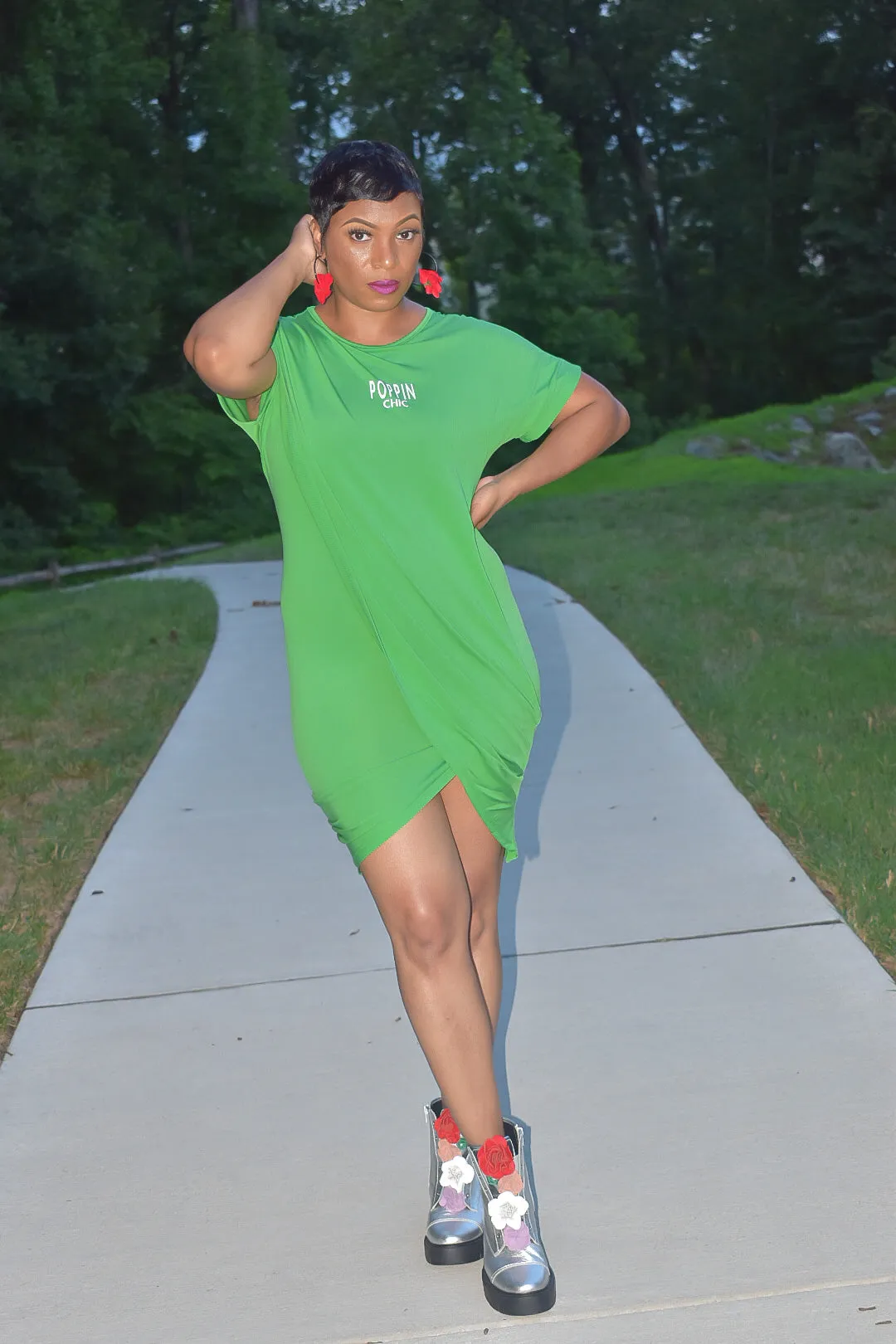 POPPIN Wrapped T-Shirt Mini Dress