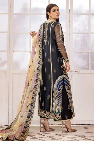 Premium Hand Embellished Pakistani Bridal Dress in Black Long Shirt Style