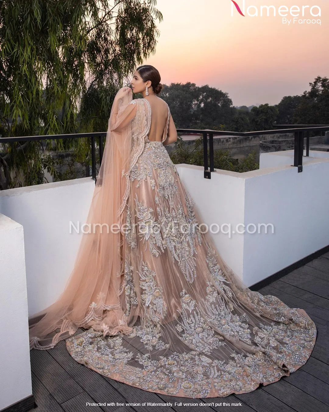 Premium Long Gown in Bridal Collection Pakistan #BN181