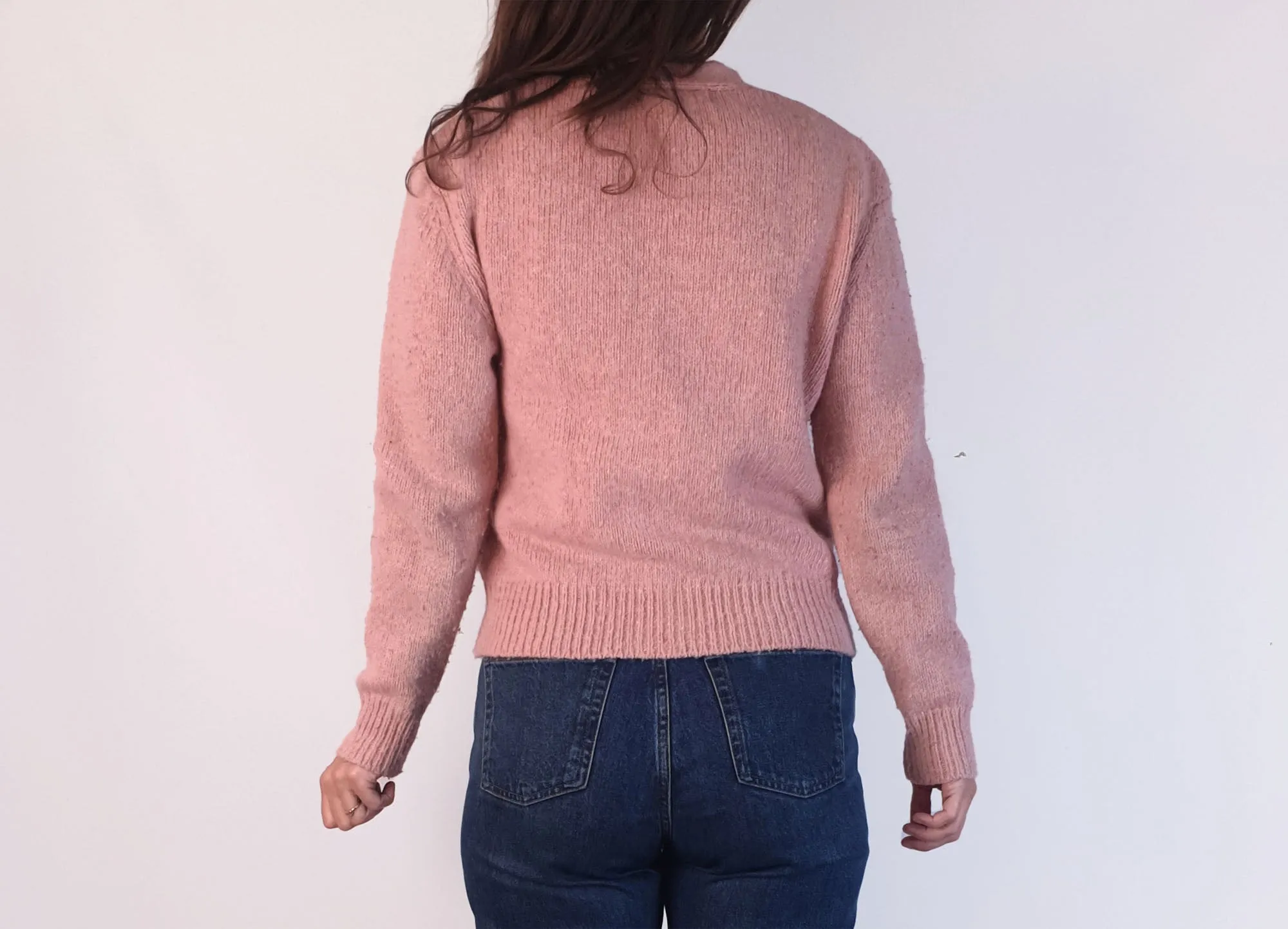 Princess Highway pink majority lambs wool cardigan size 8 (note: pilling)