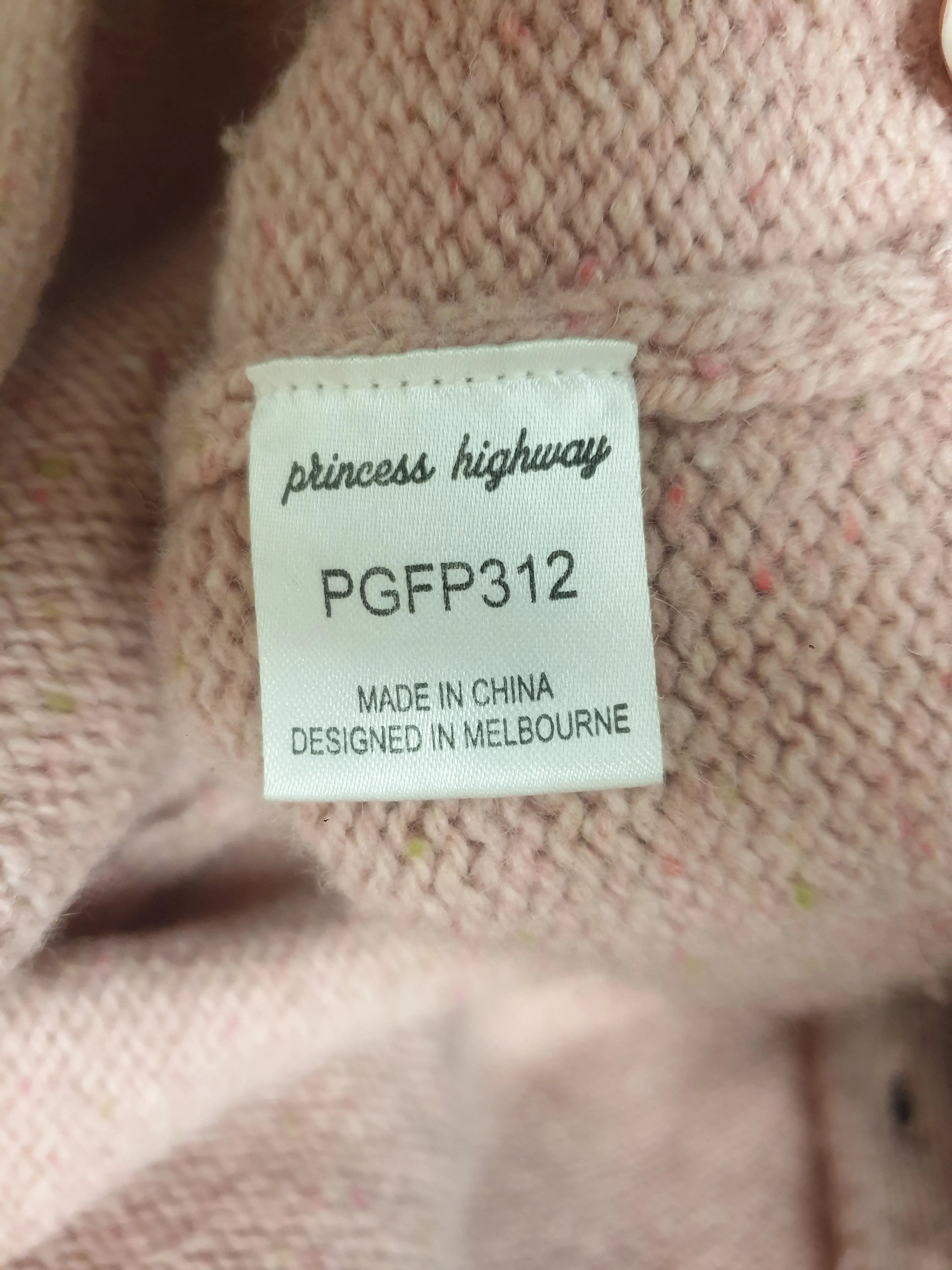 Princess Highway pink majority lambs wool cardigan size 8 (note: pilling)