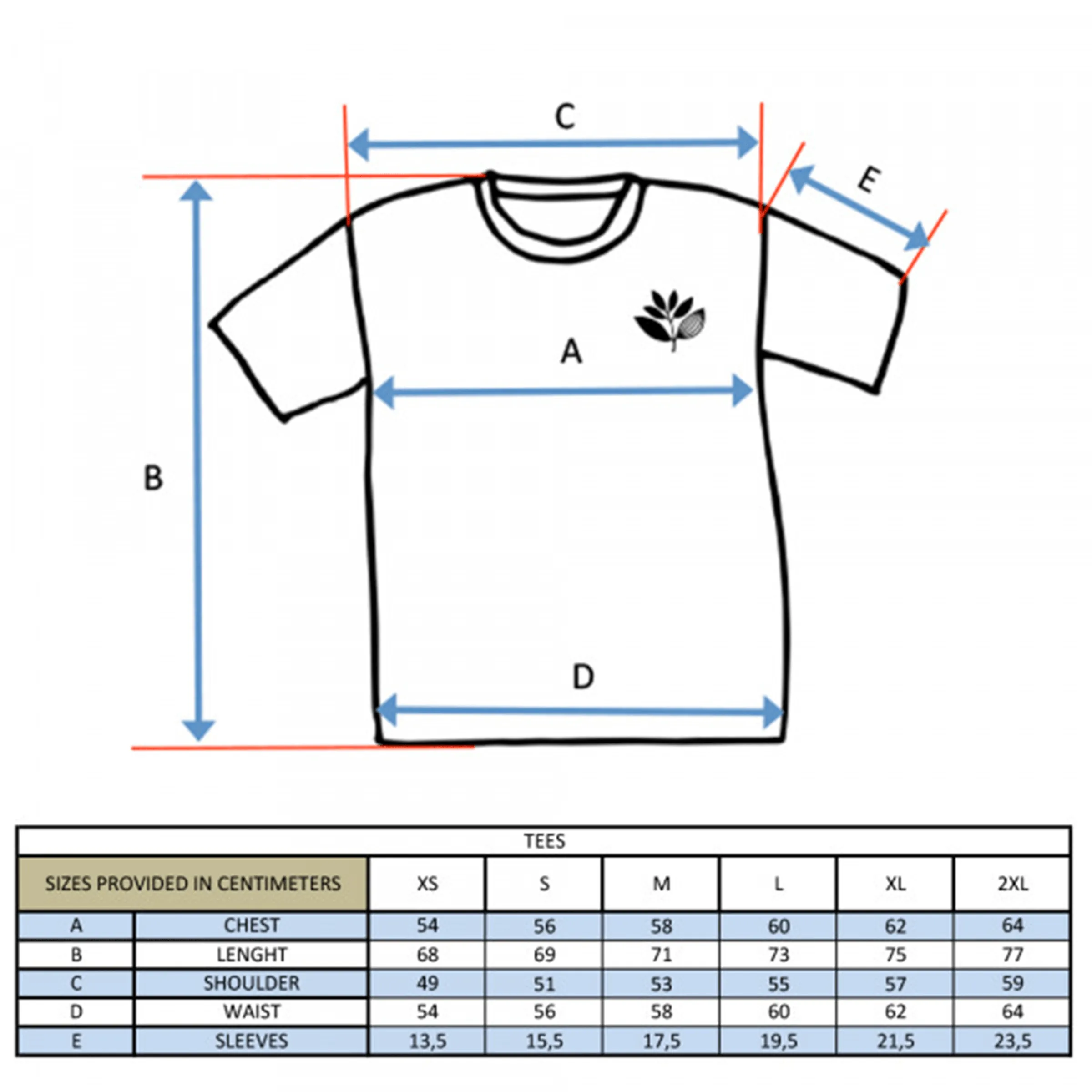 PWS (Embroidered) T-SHIRTS BRICK