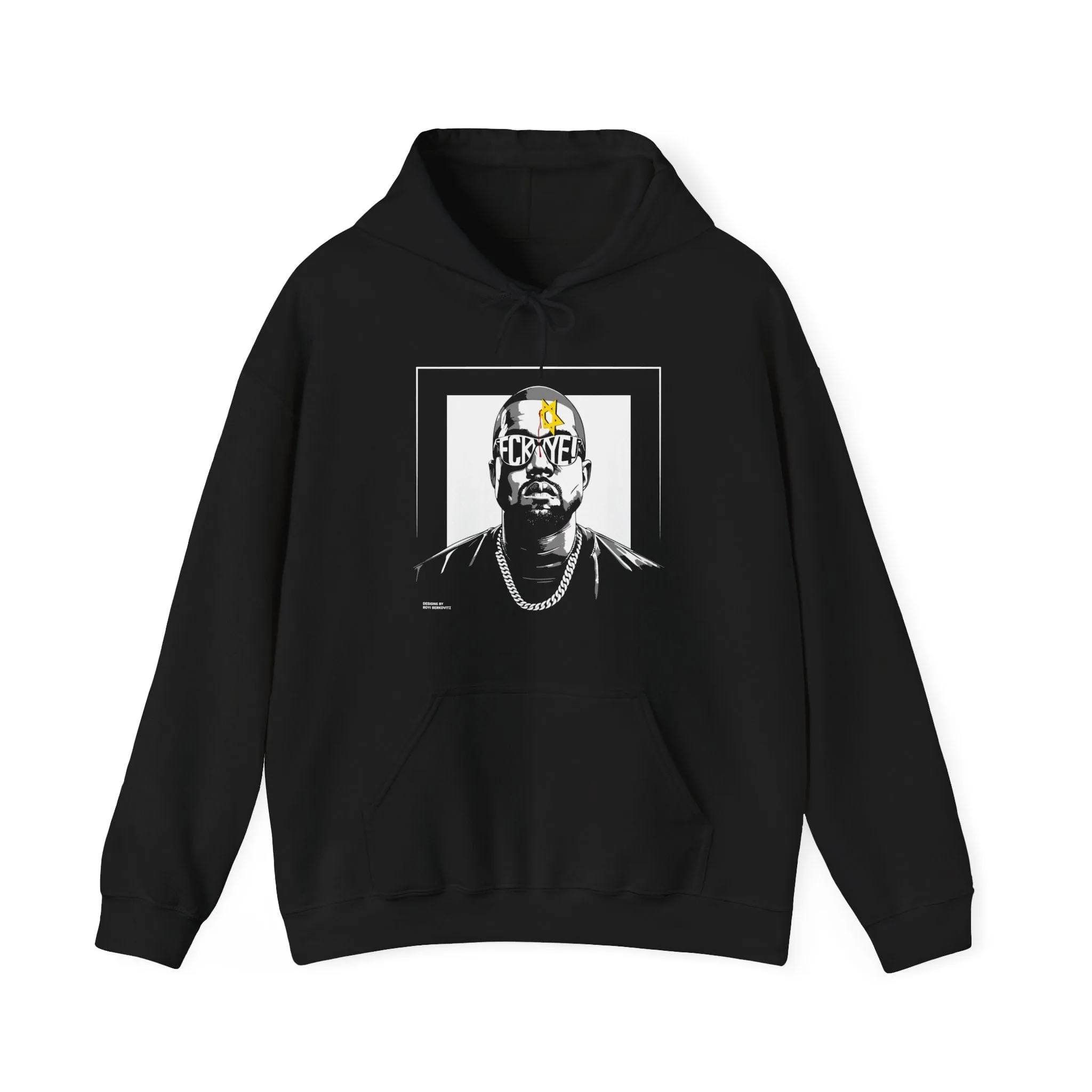 "FCK YE!" Black Custom Unisex Hoodie