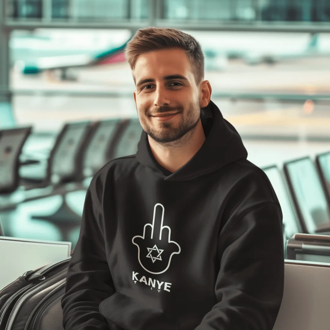 "FUCK KANYE HAMSA" Black Custom Unisex Hoodie