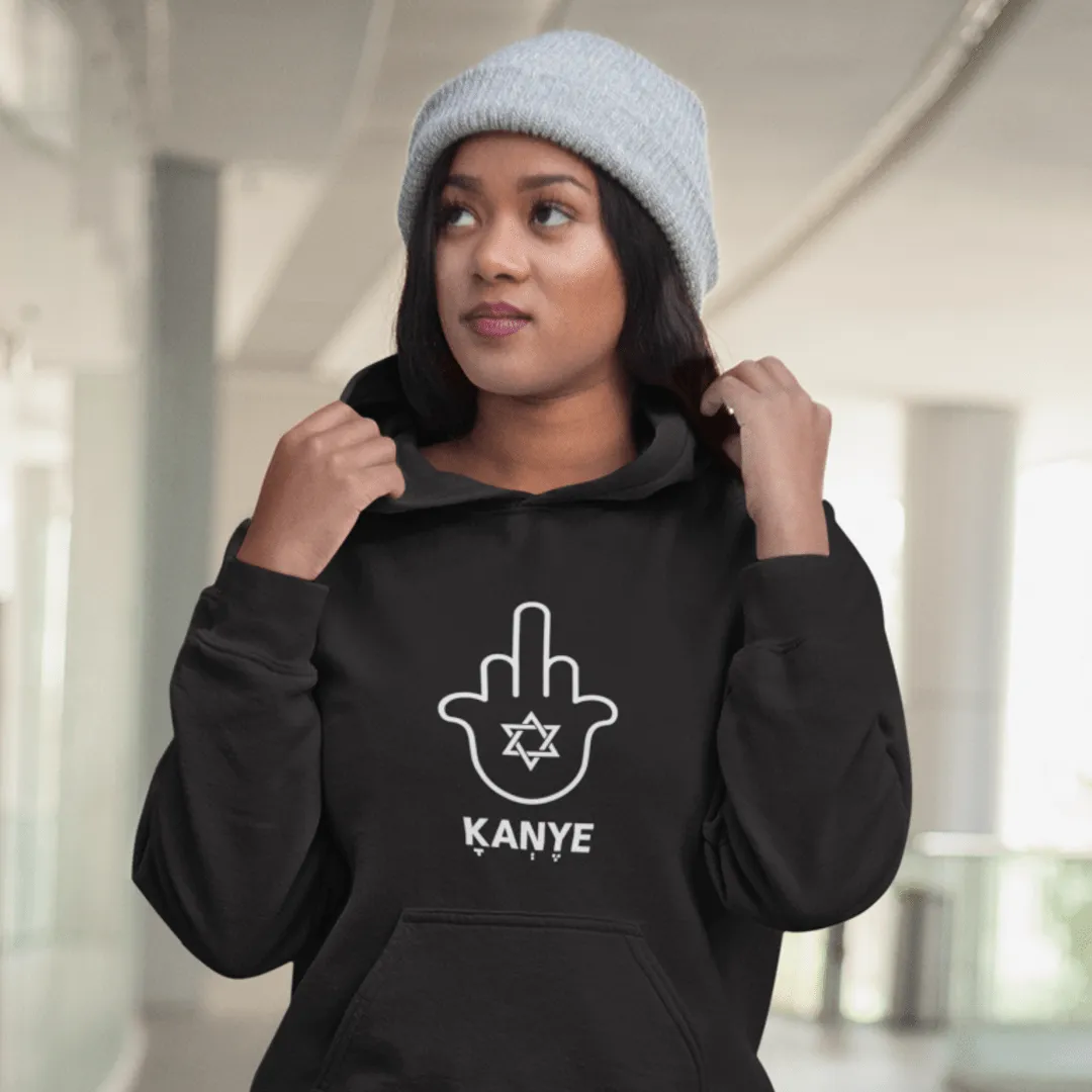 "FUCK KANYE HAMSA" Black Custom Unisex Hoodie