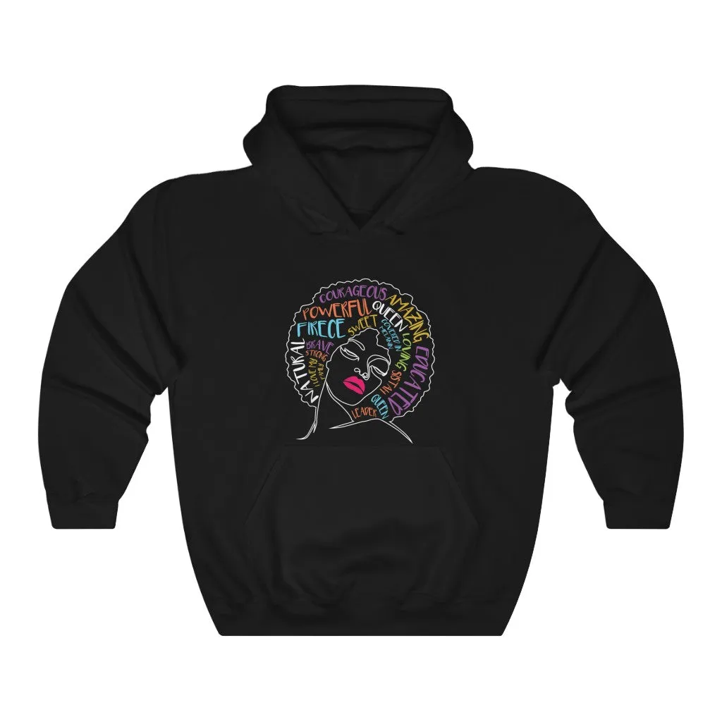 "NATURAL QUEEN" Afro Hoodie