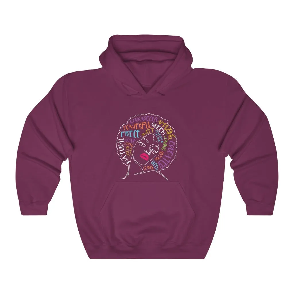 "NATURAL QUEEN" Afro Hoodie