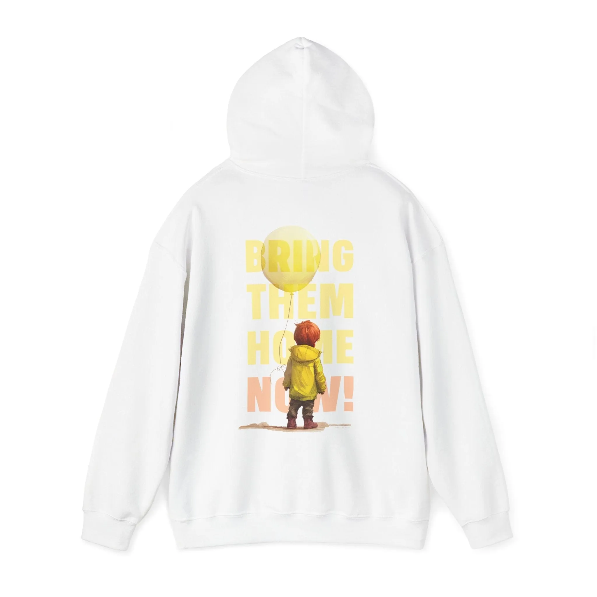 "Yellow Balloon" White Custom Unisex Hoodie