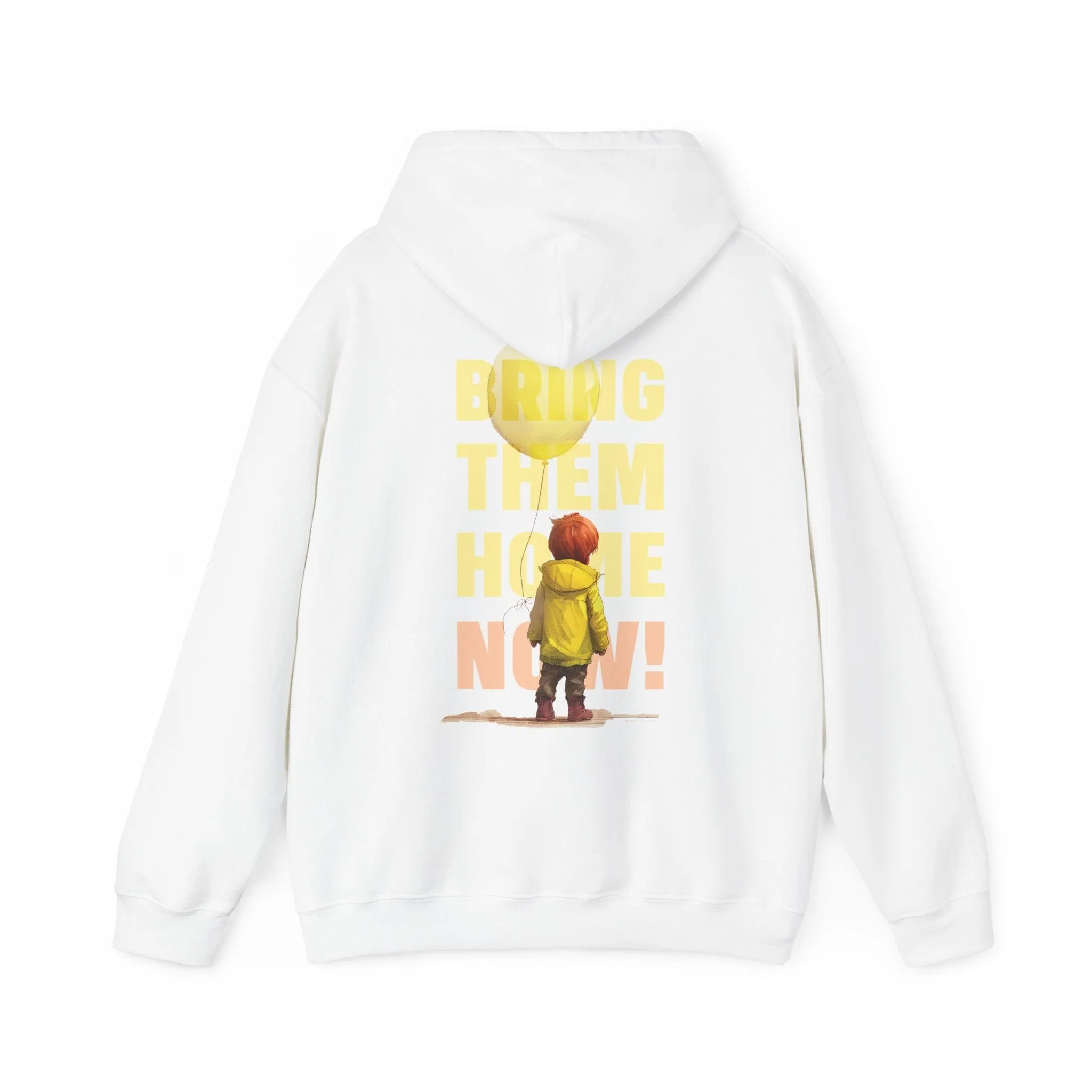 "Yellow Balloon" White Custom Unisex Hoodie