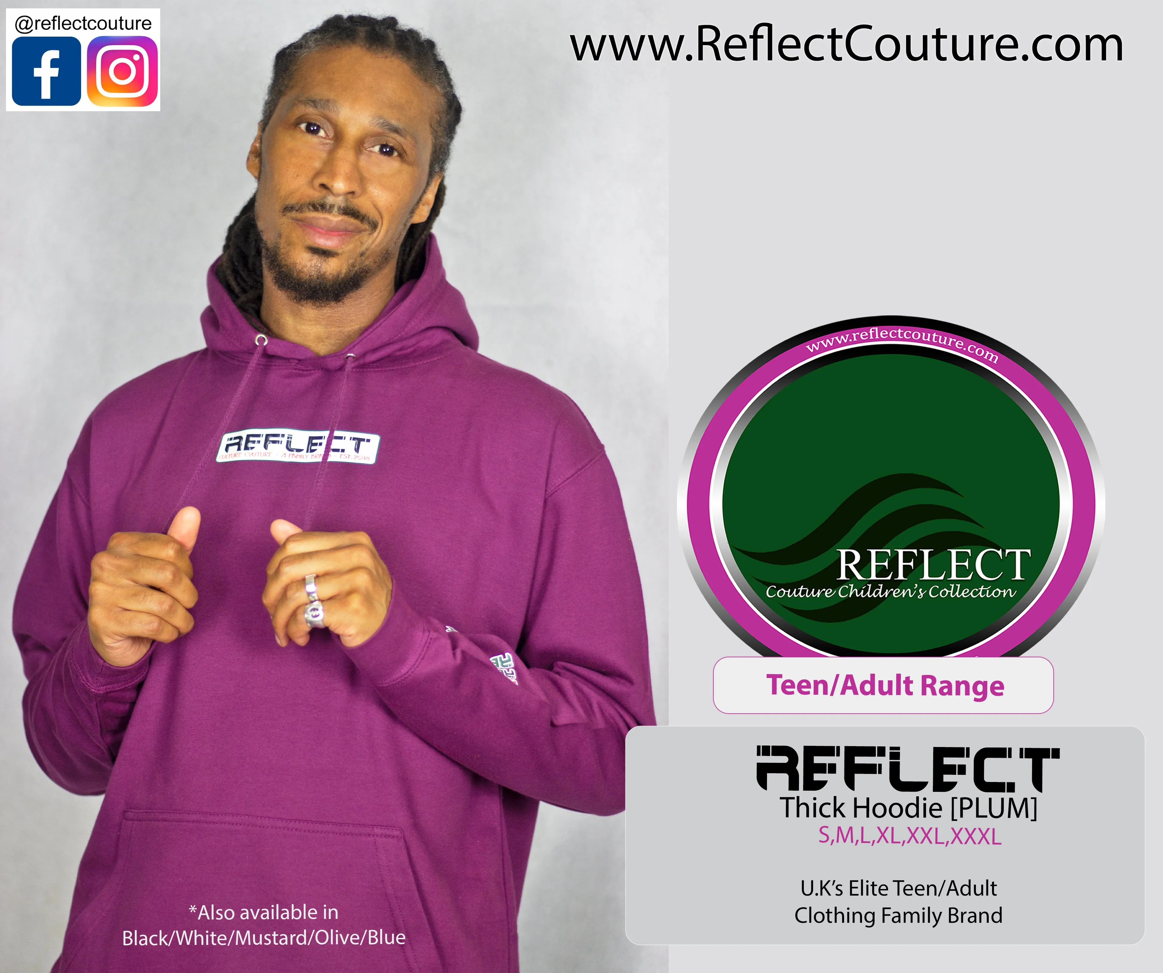 REFLECT Hoodie PLUM [Adult/Teen]