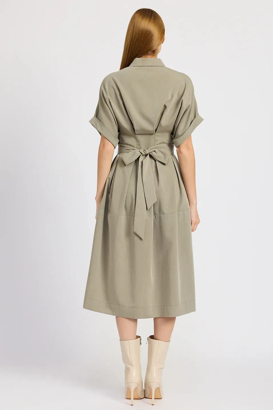Roan Shirt Dress (Lichen)
