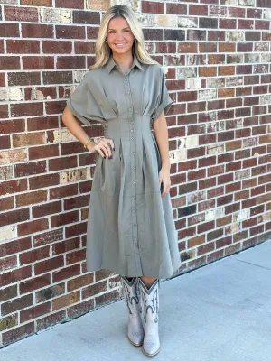 Roan Shirt Dress (Lichen)