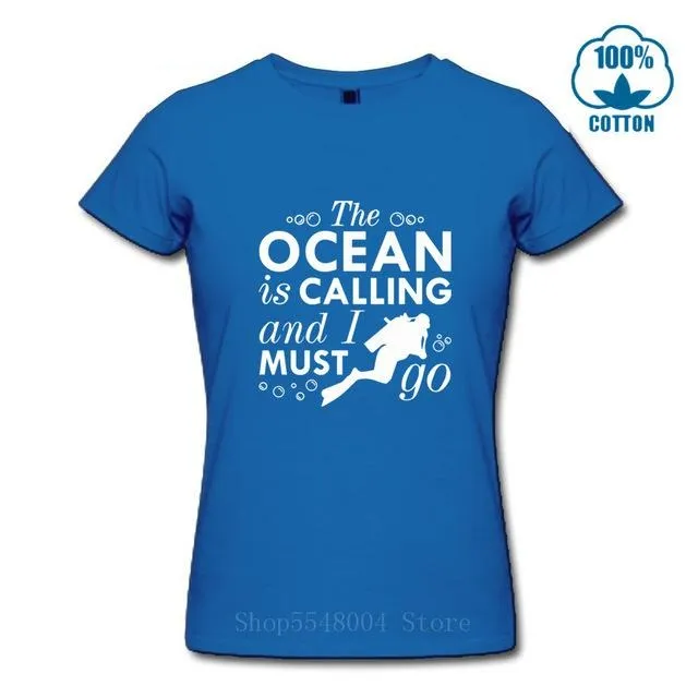 Scuba diving T-Shirt for Women | The Ocean Is Calling