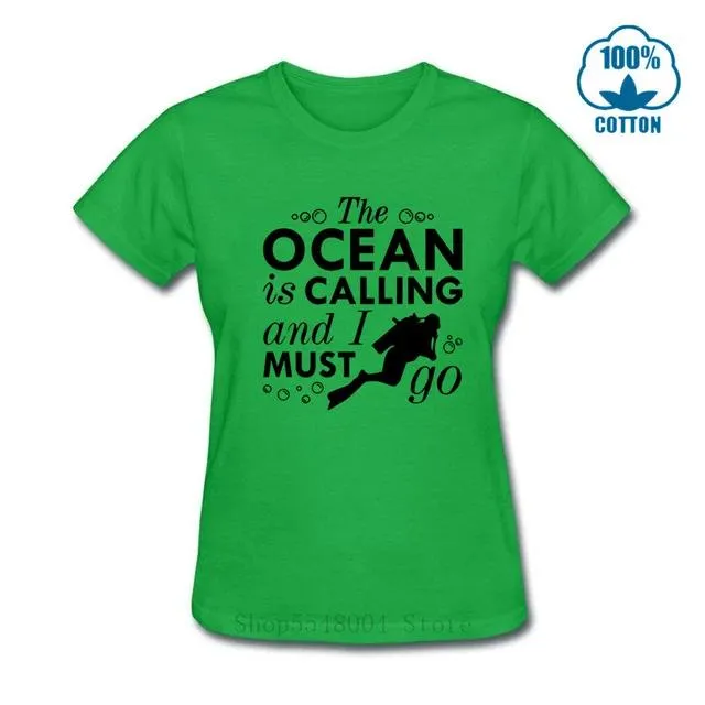 Scuba diving T-Shirt for Women | The Ocean Is Calling