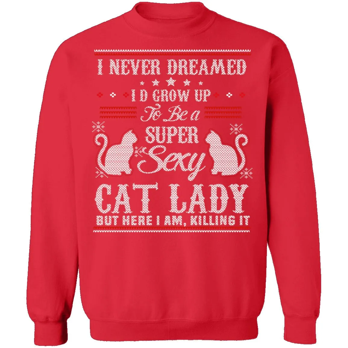Sexy Cat Lady Ugly Christmas Sweater