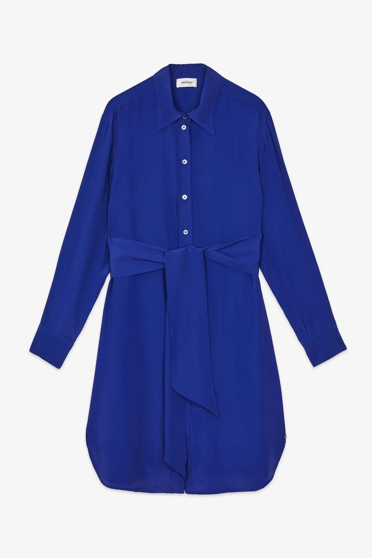 SHIRT DRESS WITH SCARF - PERSIA