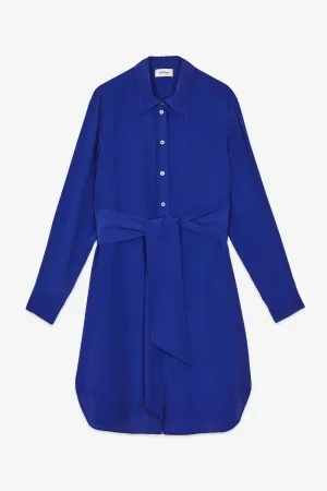 SHIRT DRESS WITH SCARF - PERSIA