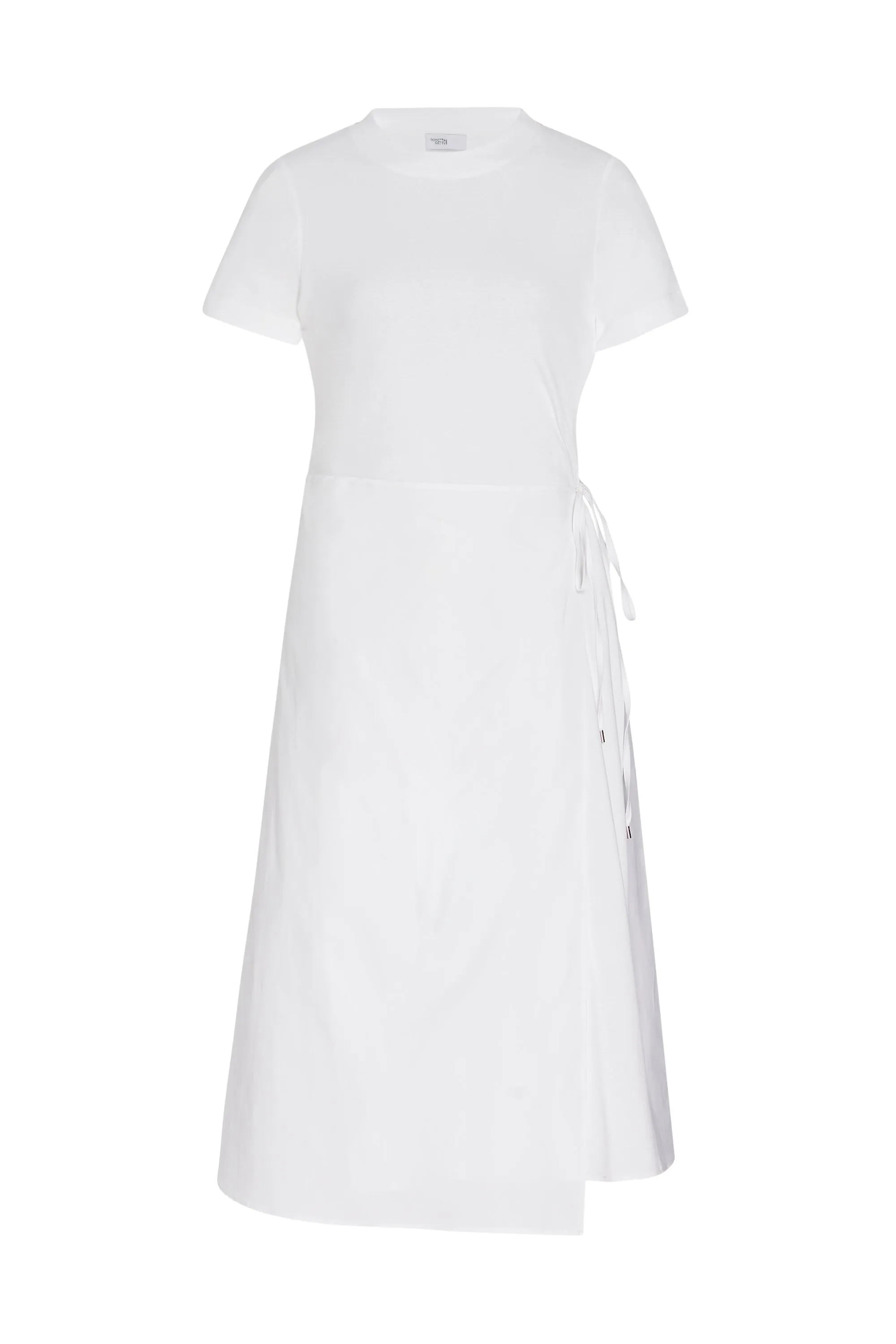 SHORT SLEEVE APRON COMBO T-SHIRT DRESS