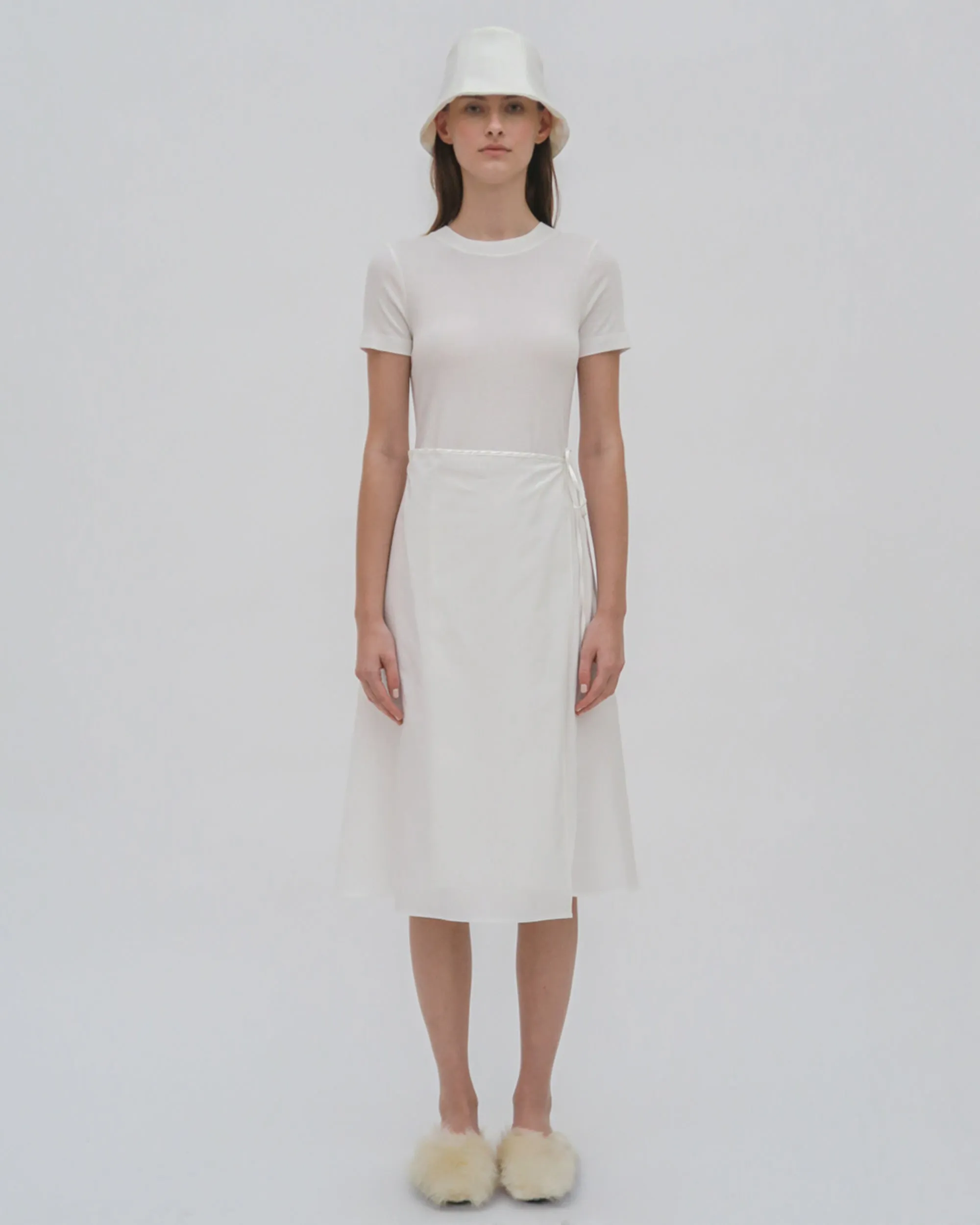 SHORT SLEEVE APRON COMBO T-SHIRT DRESS