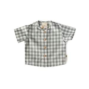 Short-Sleeved Shirt - Gingham Shale