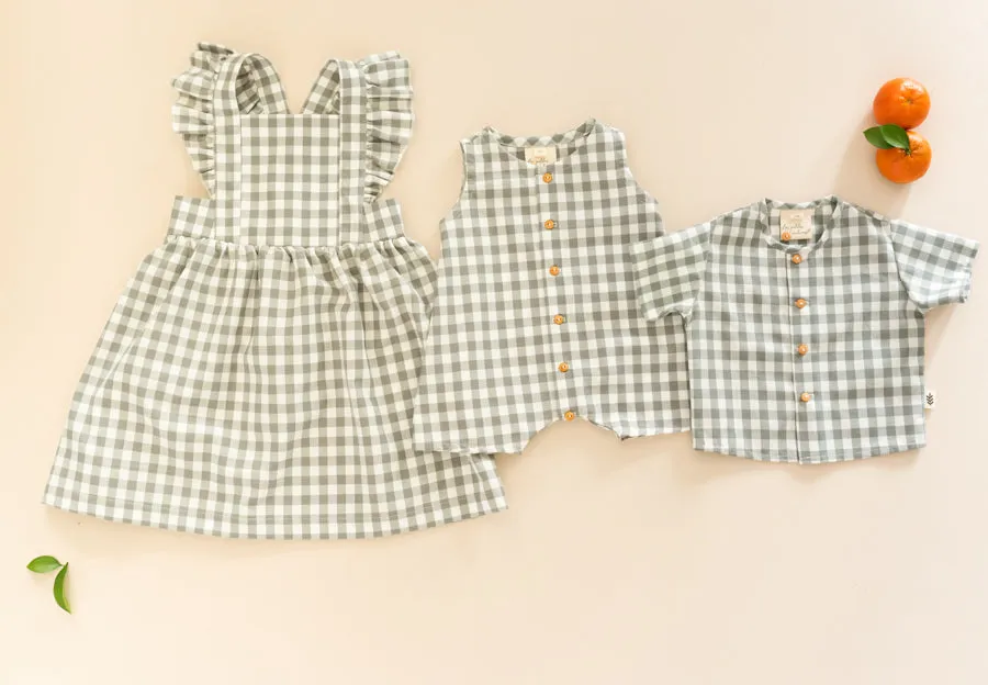 Short-Sleeved Shirt - Gingham Shale